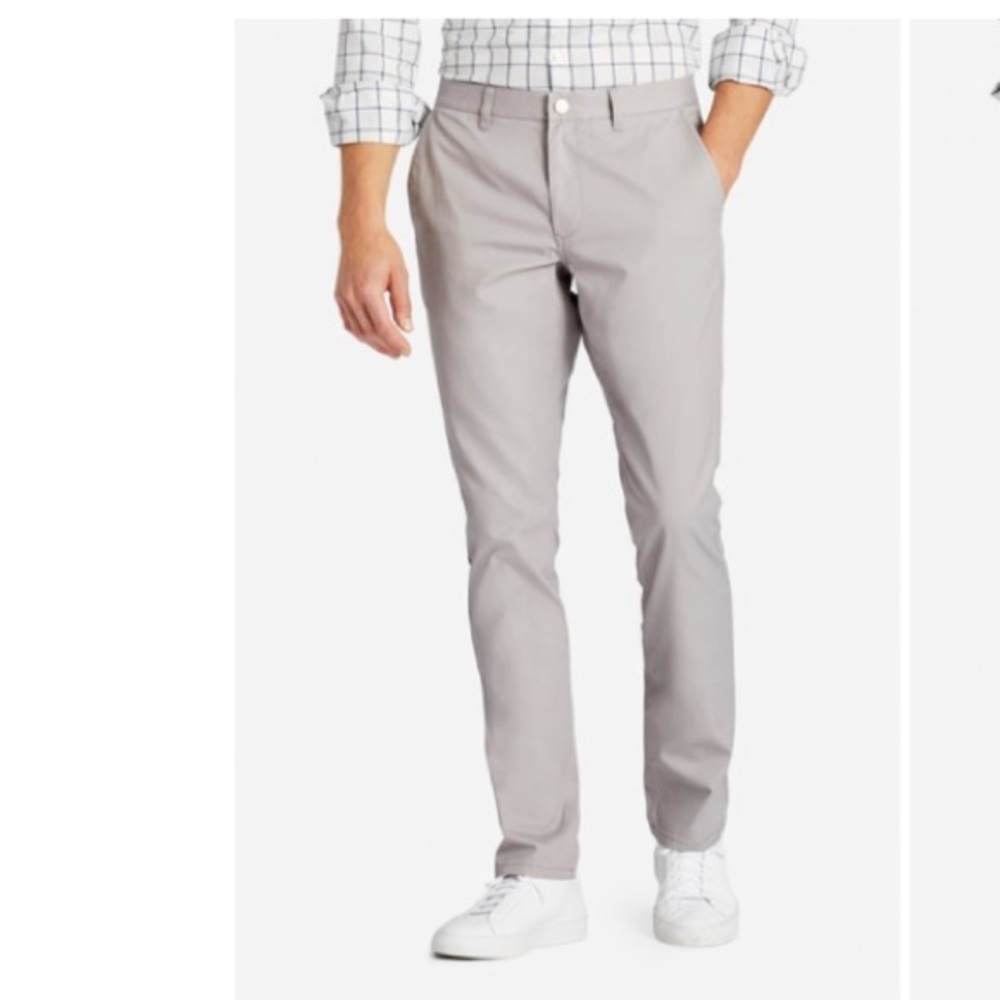 Men’s Bonobos light grey straight fit chinos